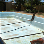 Pool mould in place